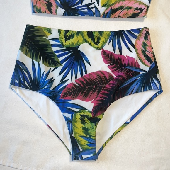 NWOT L*Space Rebel Electric Palm Bikini Top & Portia Electric Palm Bottom S - Picture 6 of 14